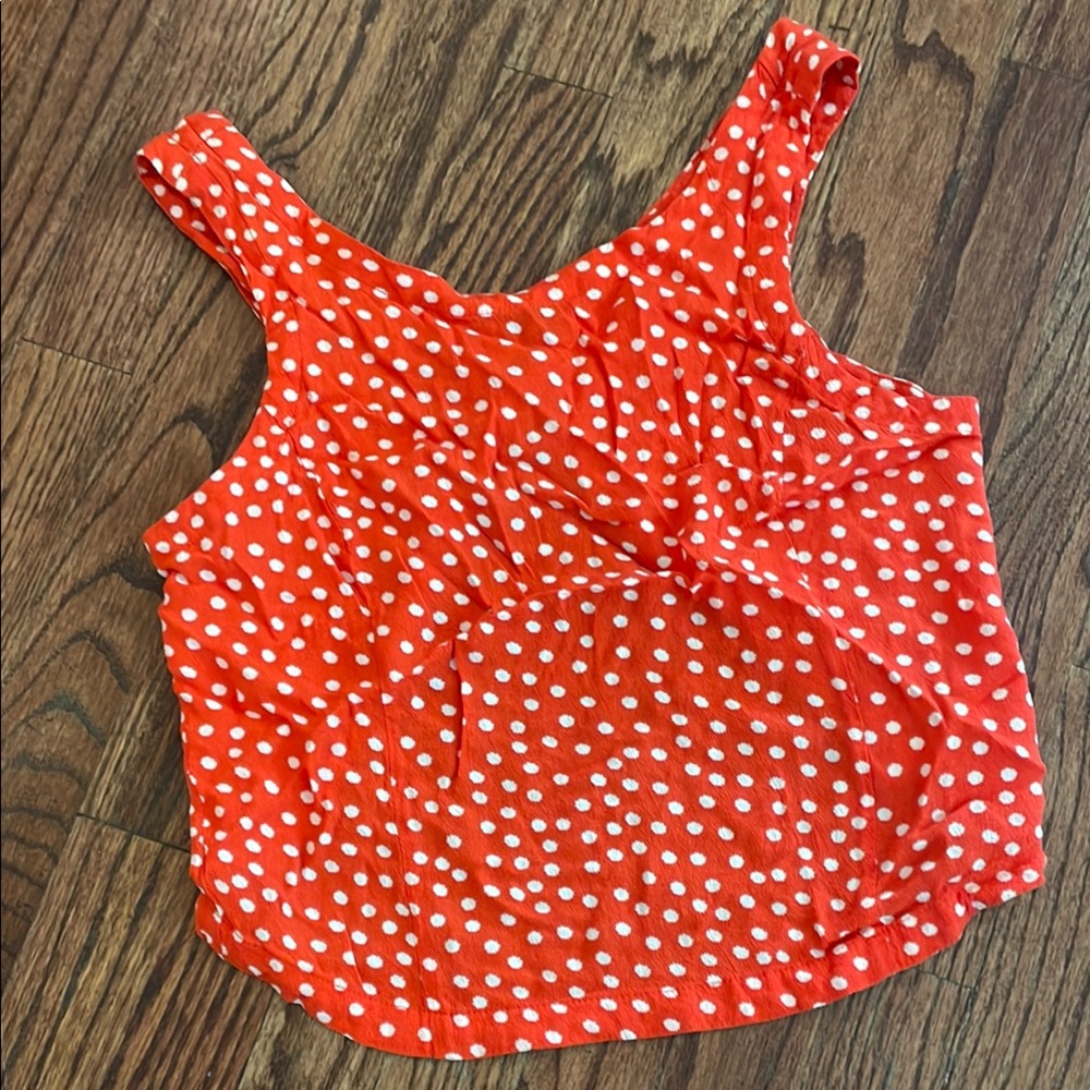 Backless Orange Sleeveless Tank Top